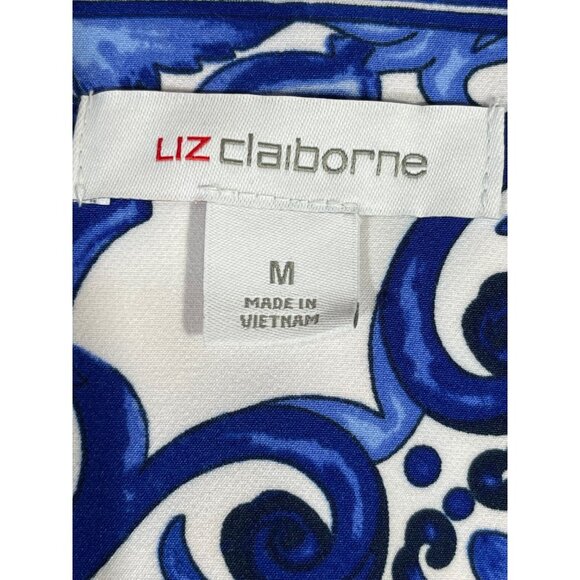 Liz Claiborne Womens Classic Fit Blazer Blue & White Size Medium - Picture 3 of 10